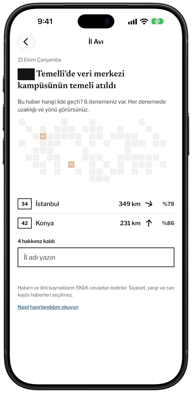 İl Avı: iki tahmin, uzaklık ve yön